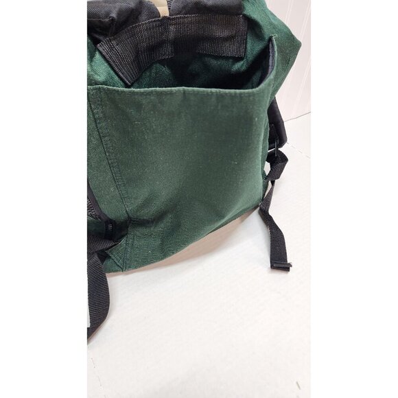 Eddie Bauer Green Canvas Backpack With Multiple Compartments & Drawstring Closur - Picture 10 of 16